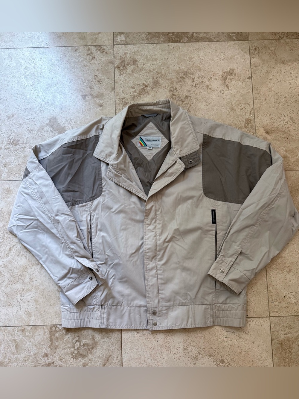 Vintage 80s Members Only Colorblock Racer Jacket L 42